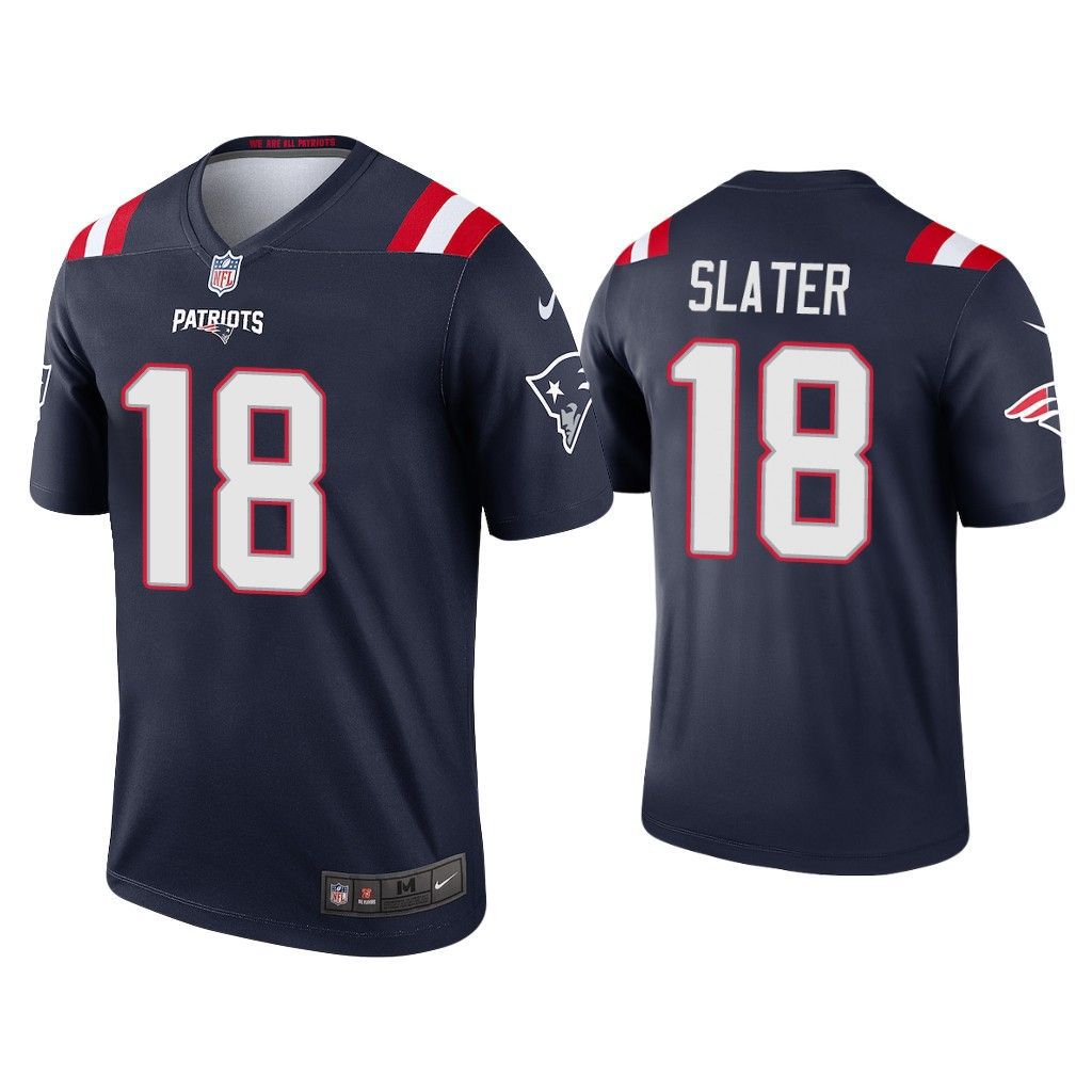 Men New England Patriots #18 Matthew Slater Nike Navy Inverted Legend NFL Jersey